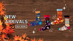 New designs and the best styles. Comfort with vibrant designs! New Socks!